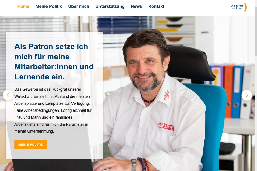 Bild der Internetseite von Alfons Paul Kaufmann, die Mitte, Kundenreferenz von Fotohappenings & More