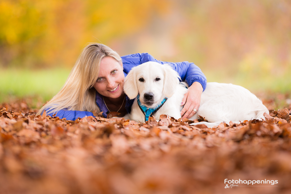 Portrait mit Frau und ihrem Hund, erstellt von Fotohappenings & More