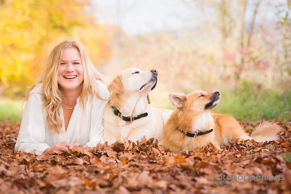 Portrait einer Frau mit Hunden, erstellt von Fotohappenings & More